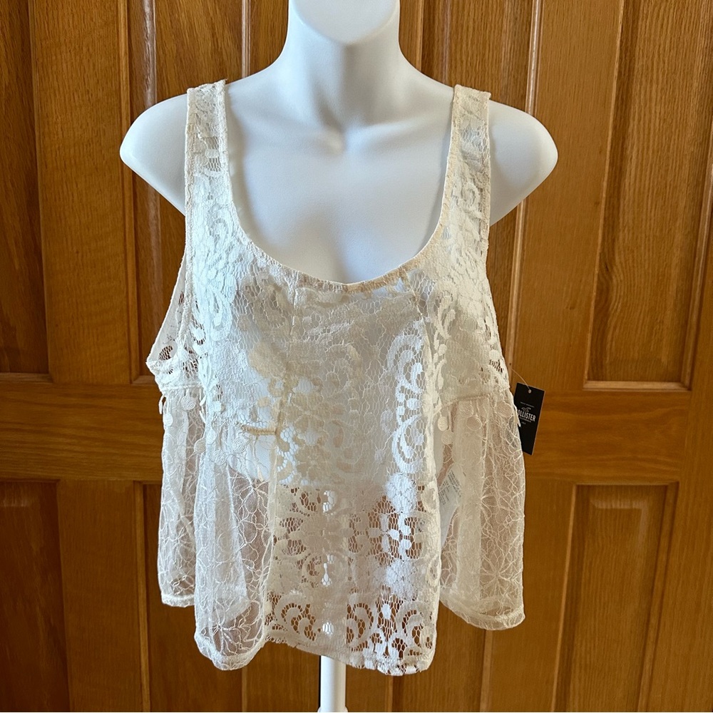 Hollister Lacy Cropped Tank Top